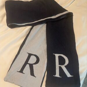 Navy and Baby Blue Scarf with R Lettering